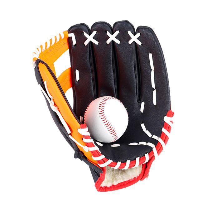 Comfortable Baseball  Softball Teeball Glove For Orange Red L