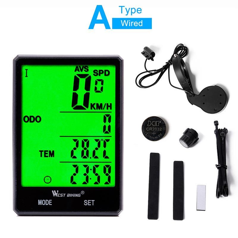 2.8 Inch HD Bike  Waterproof Full Screen Backlit Cycling Equipment Bicycle Odometer Cycling Speed