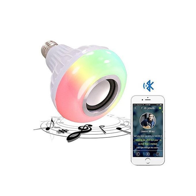 Bluetooth Music Bulb E27 Base RGB Multicolor Changing LED Smart Bulb Speaker HT-S