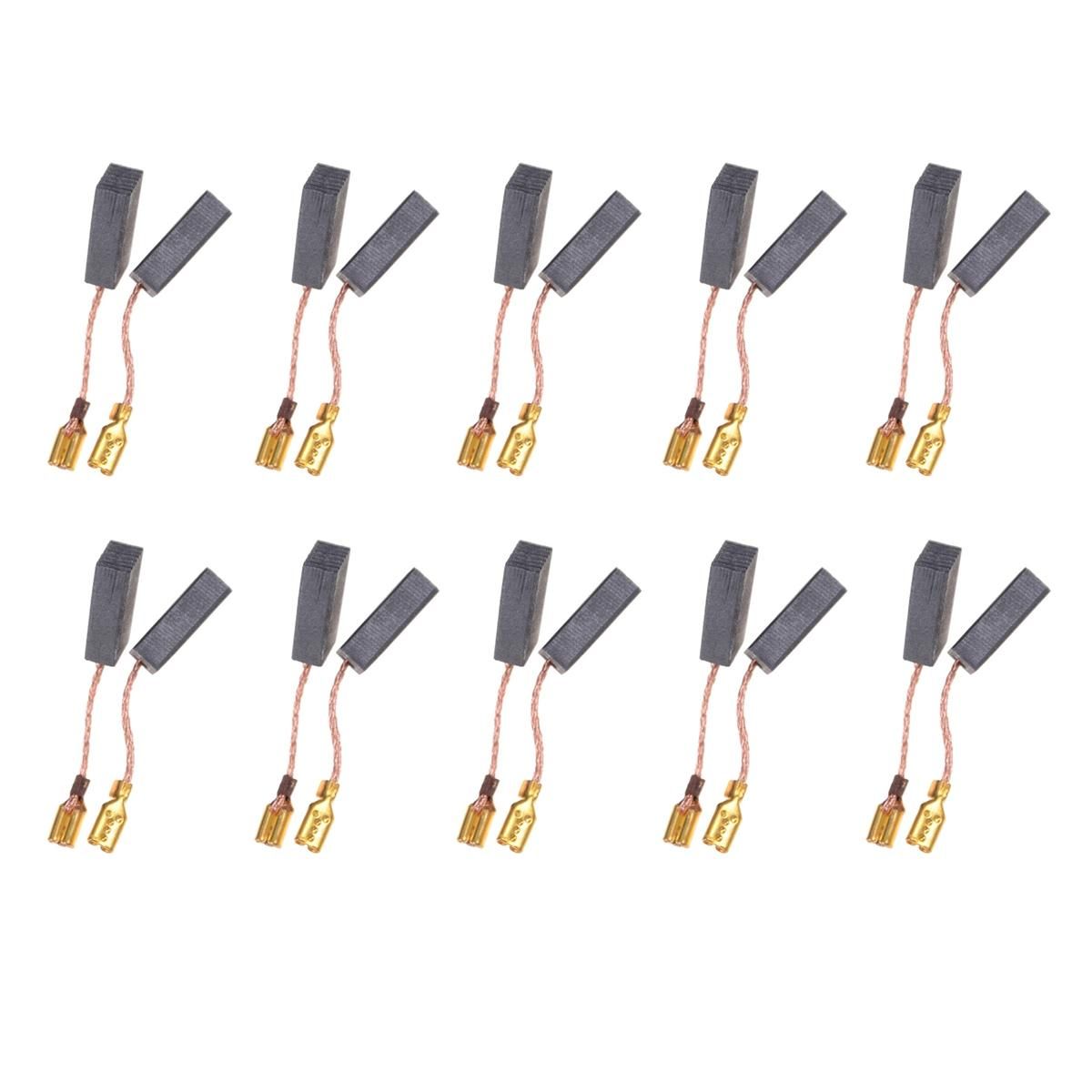 20PcsLot Graphite Copper Motor Carbon Brushes Set Tight Copper Wire for Electric HammerDrill Angle Grinder