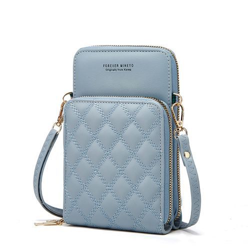 Ladies Leather Multi-Zipper Mini Crossbag - Women Handbag