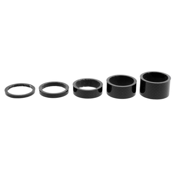 5pcs Bike Bicycle Headset Stem Full Carbon Fiber Spacer Set 1 18 28