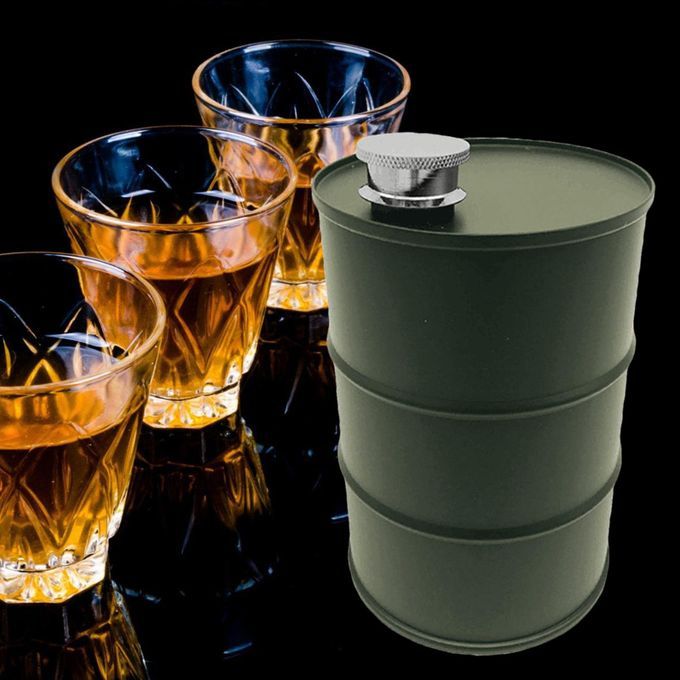 750ml Hip Flask Stainless Steel Water Container Bottle For  Green