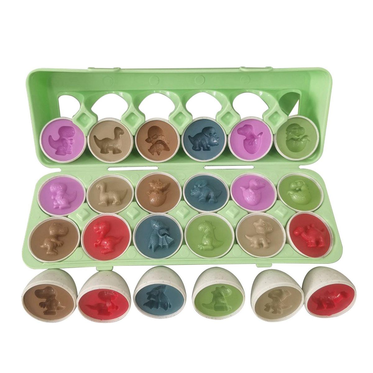 12Pcs Easter Dinosaur Eggs Sensory Eay Learning Fine