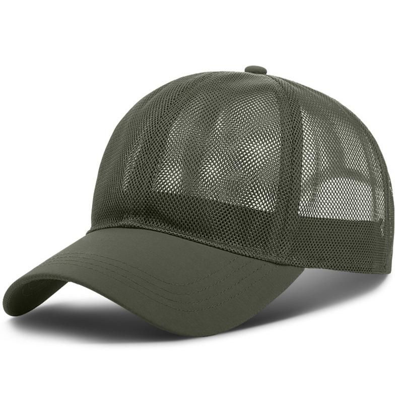 High Ponytail Ball Cap Women Mesh Baseball Hats Summer Beach Cap Solid Color SnapbaGirl Sun Hats With Hole Outdoor Sports Cap