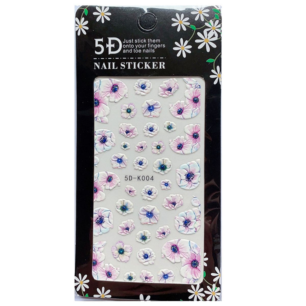 Nail Art Sticker Decals 3D Self-Adhesive Acrylic Engraved