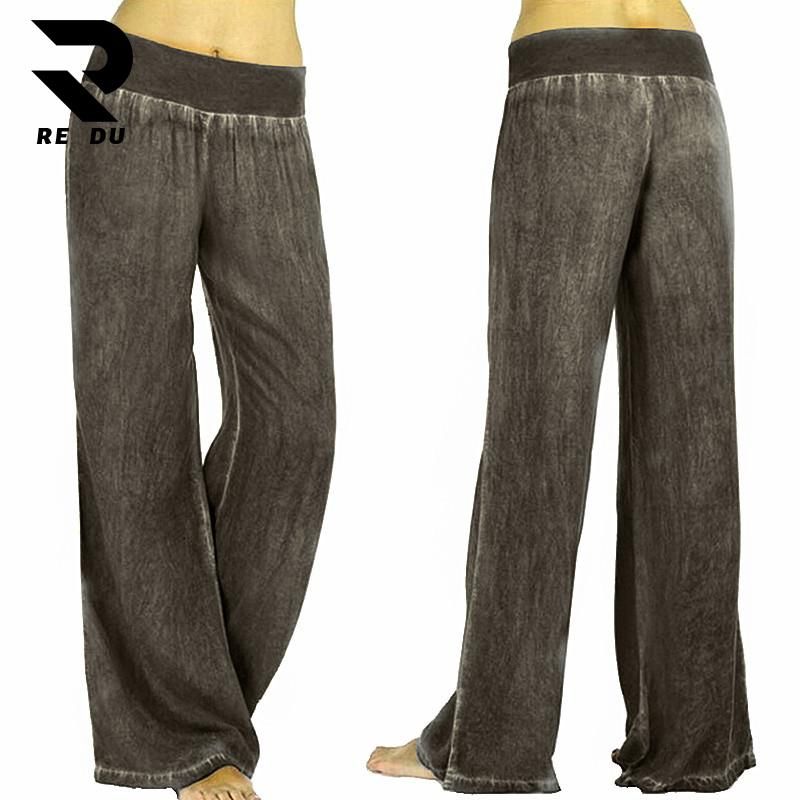 New Arrival - Casual 5Xl Plus Size Wide Leg Pants for Women - Spring Stretchy Straight Denim Pants with Elastic Waist