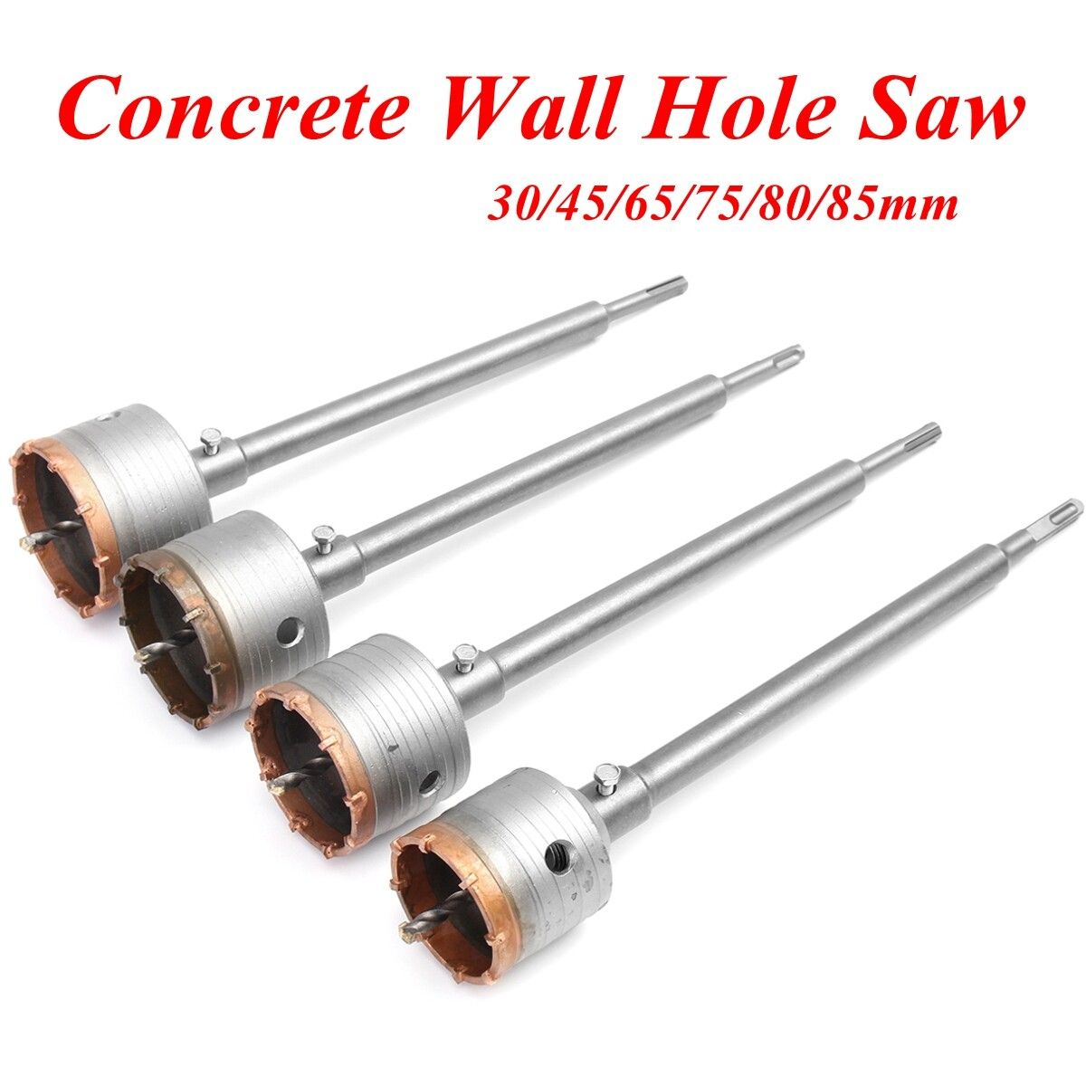 Concrete Wall Opener Air Conditioning Water Pipe Through Hole Drilling Percussion Drill Bit Set 30mm