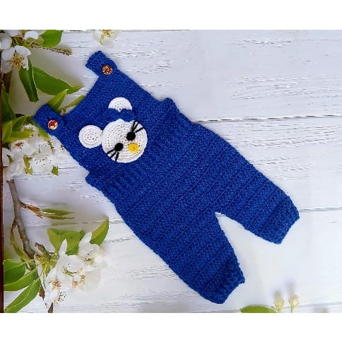 Jayden Baby Dungarees- Navy Blue