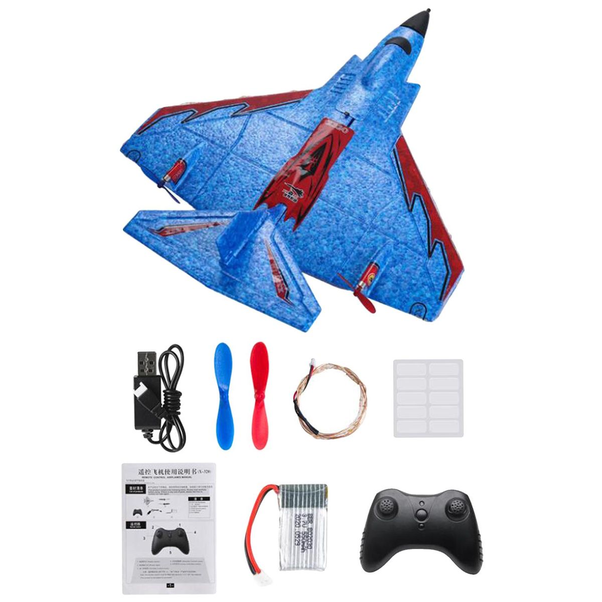 Mini RC Airplane RC Glider Remote Control Plane For Christmas Blue