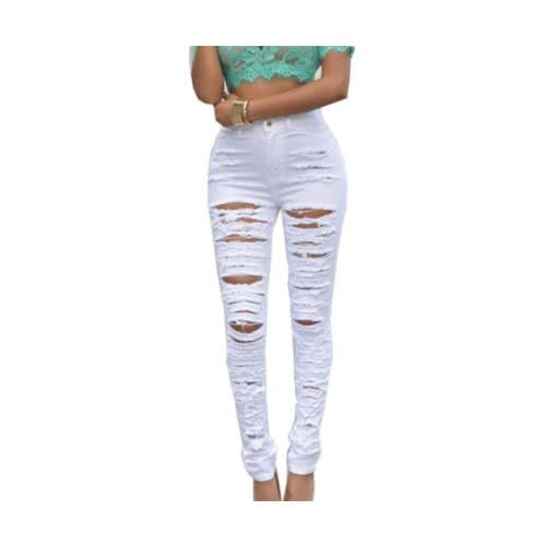 Ripple White Jean