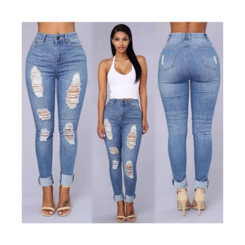 High Waist Ripple Jean