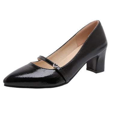 Belt Over Toes Patent Leather Cover  Shoes