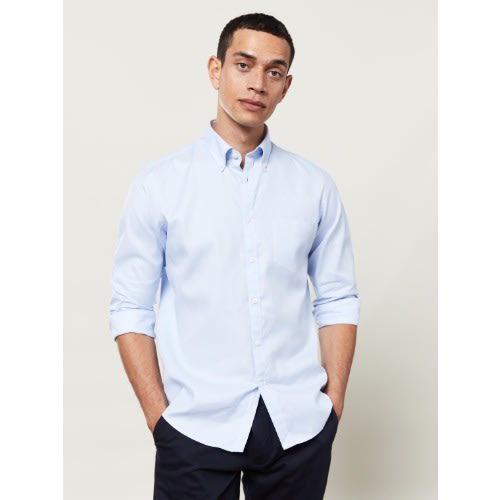 Royal Oxford Slim Fit Blue Single Cuff Shirt