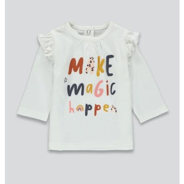Girls Magic Long Sleeve T-shirt - White