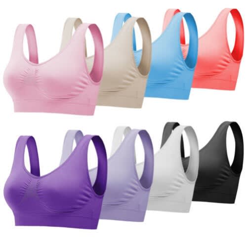 Seamless Padded Top Bra - 8 In 1