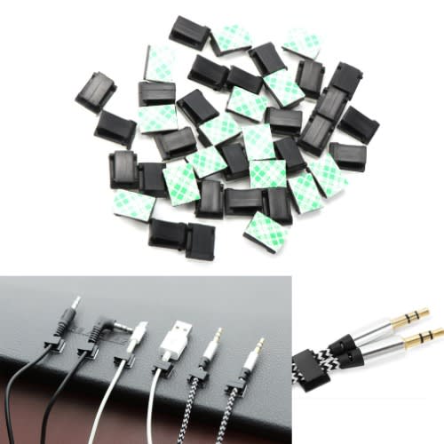 Adhesive Cable Wire Organizer Clips - 10pcs