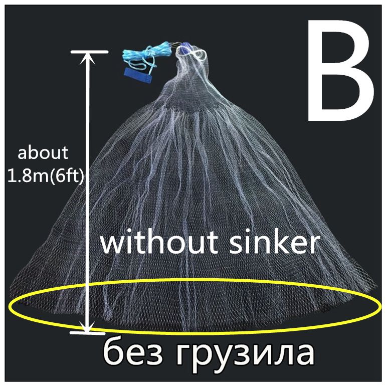 Finefish With Sinker And Without Sinker Cast Net Fishing Network USA Hand Cast Net Outdoor Throw Catch Fishing Net Tooill Net