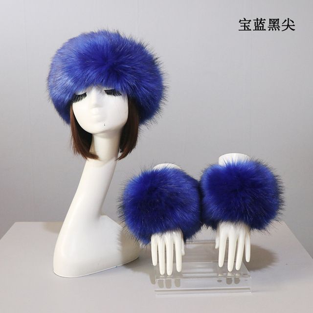 Faux Fur Headbands And Cuffs Set Autumn Winter Coat Jacket