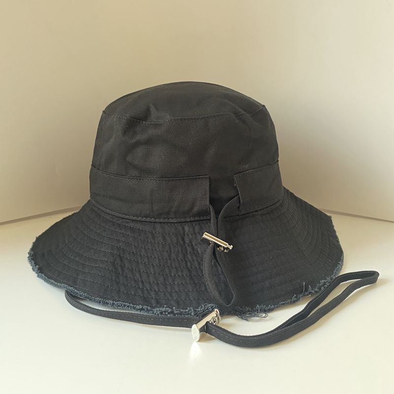 2022 New Multi-color Summer With Windproof Rope Bob Hat Outdoor Riding Hat Men And Women Sun Hat Sun Hat Fisherman Hat Basin Hat