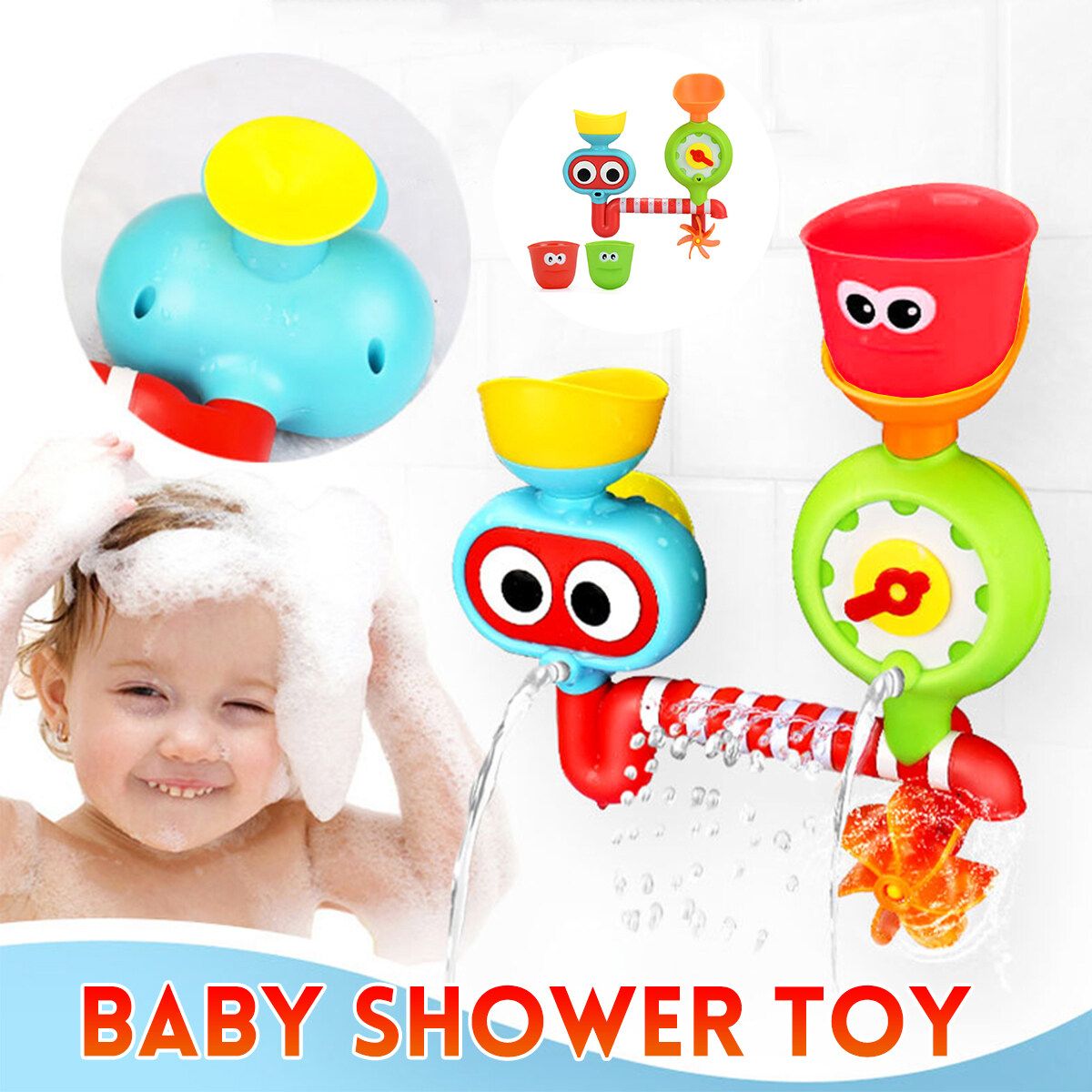Baby Bath Shower Toys Children Cup Kids Bath Tub Bathing Water Spraying Toy