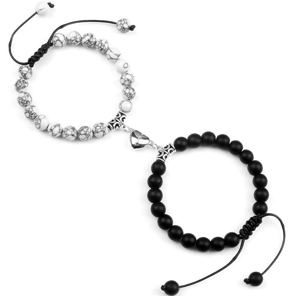 Couple Distance Lets 2pcs/set Natural Stone Beads Braided Let Lovers