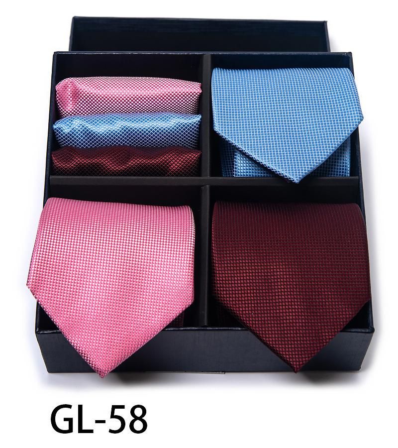 Men'S Tie Gift Box 6-Piece Set 3*Tie+3*Kerchief GL-58