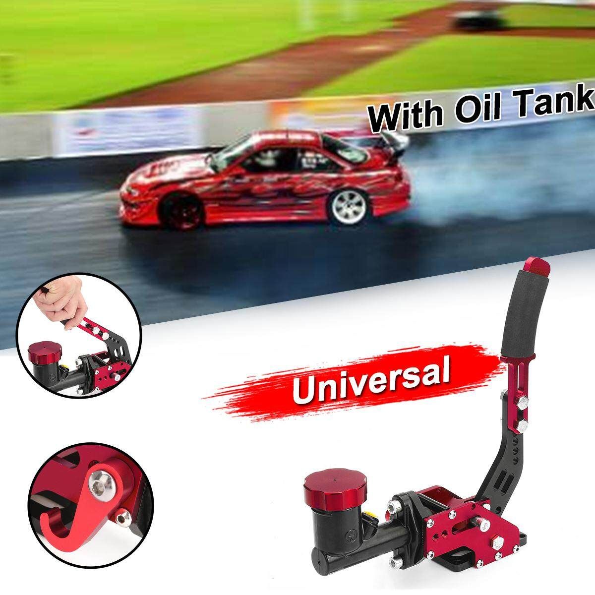 Universal Hydraulic Drift Hydro Racing E-Brake Racing Handbrake Lever Oil Tank-red