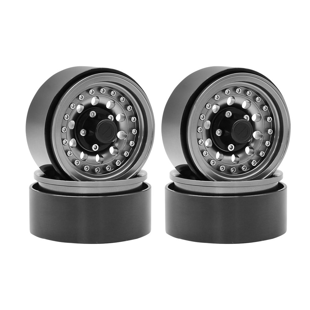 4Pcs 1 10 Crawler Aluminum Alloy 1.9Inch Beadlock Wheel Hub Rim For TRX4 TRX6