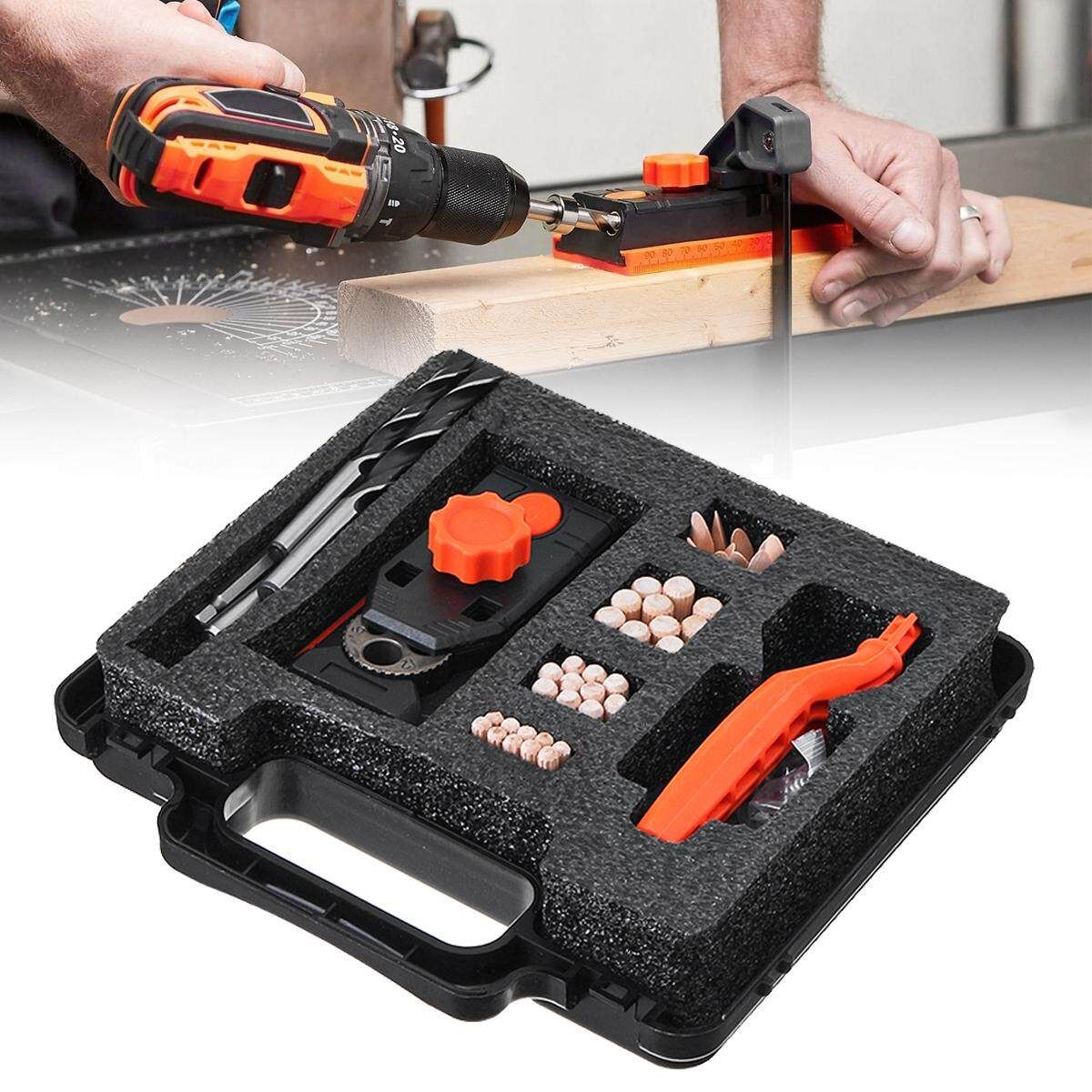 2 In 1 Undercover Jig Set Pocket Hole Kit Carry Case Wood Dowel Drill 6/8/10mm