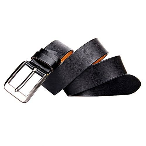 Men's Leather Hide Belt - Black