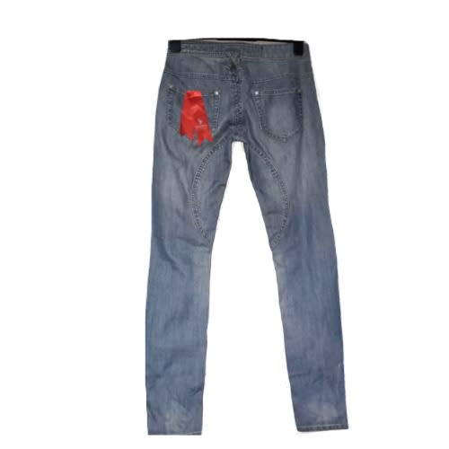 Straight Leg Denim Stone Wash Jeans