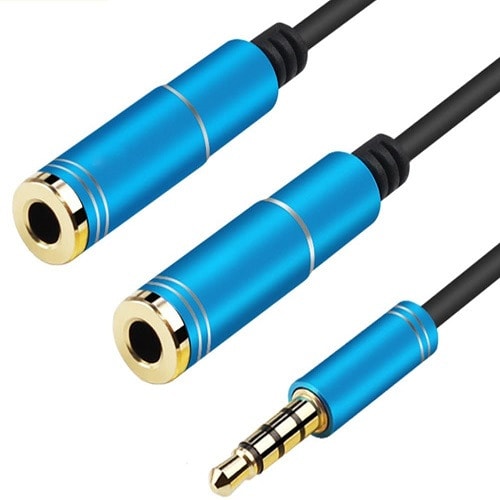 3.5mm Audio Mic Splitter 1 Male To 2 Female Jack 3.5 Extension Cable