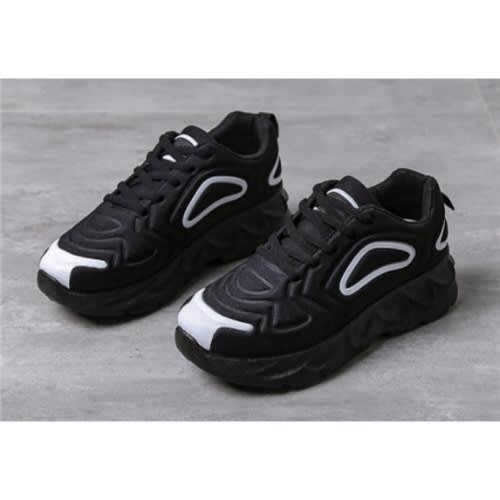 Ladies' Trendy Black Sneakers