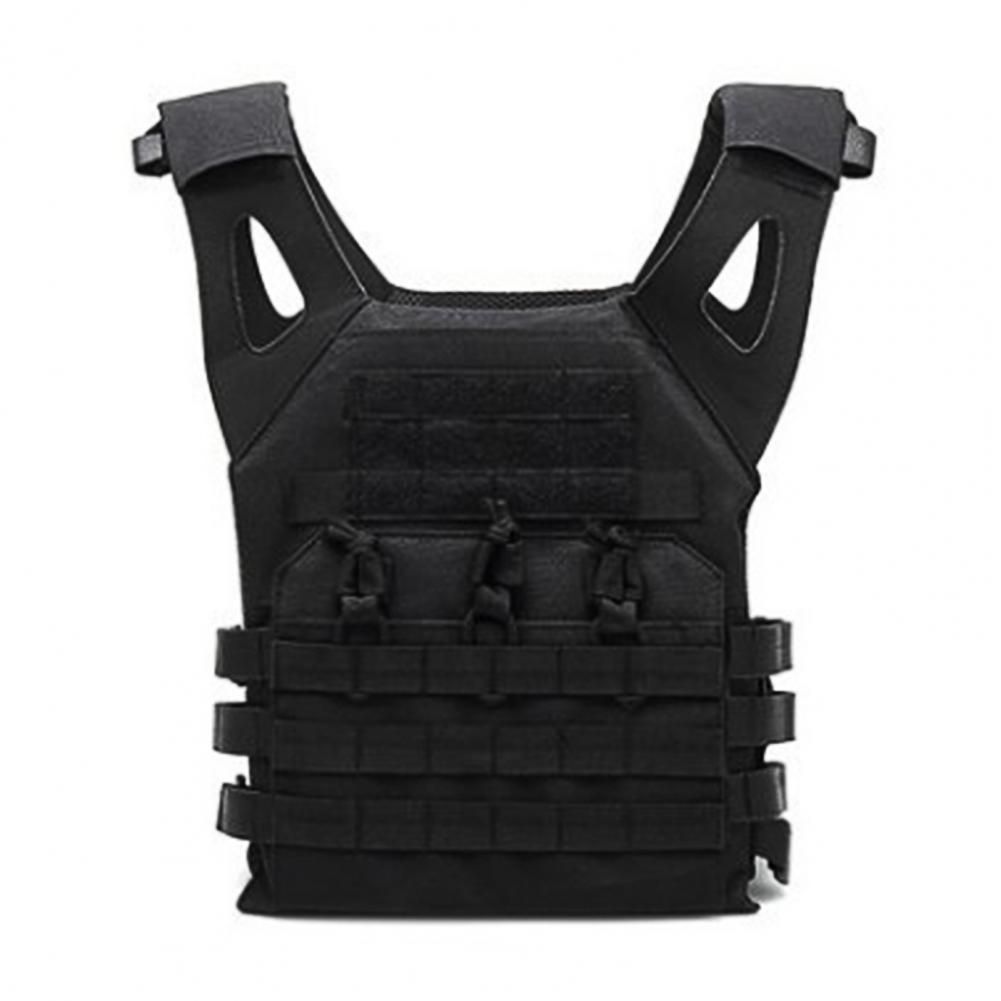 Self Heating Vest Hunting Adjustable Wear-resistant Combat Protective Ultra-Light Loading Capacity Molle Vestes For Hiking Black