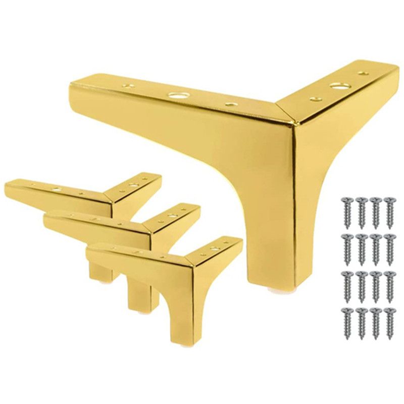 4PCS Sofa Trident Furniture Legs Table Legs Bathroom Legs Furniture Legs Bed Chair Desk Dresser Wardrobe Legs Hardware Cabinetry-gold