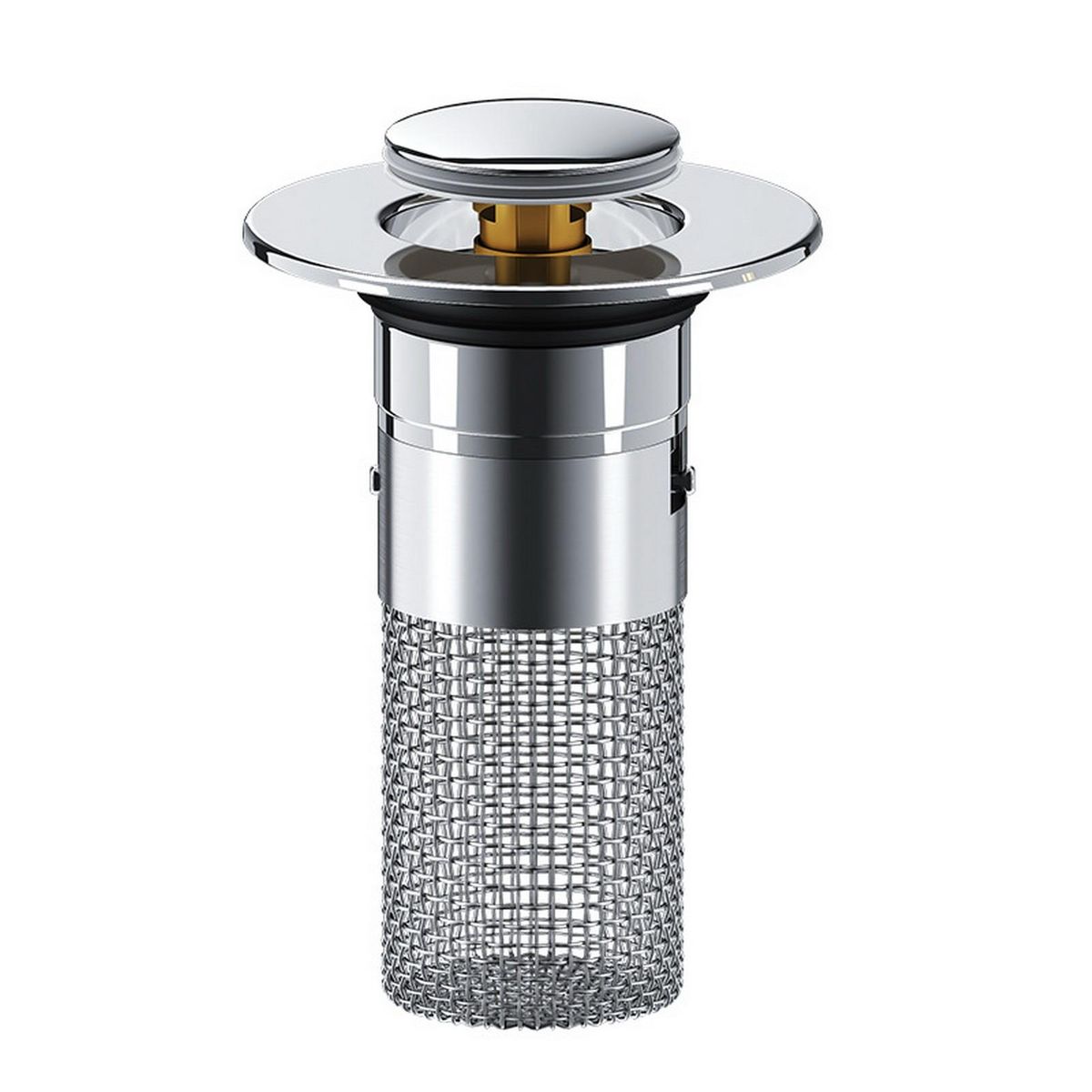 Easy-to-clean Sink Stopper Stainless Steel Hair Catcher for Bathroom Silver