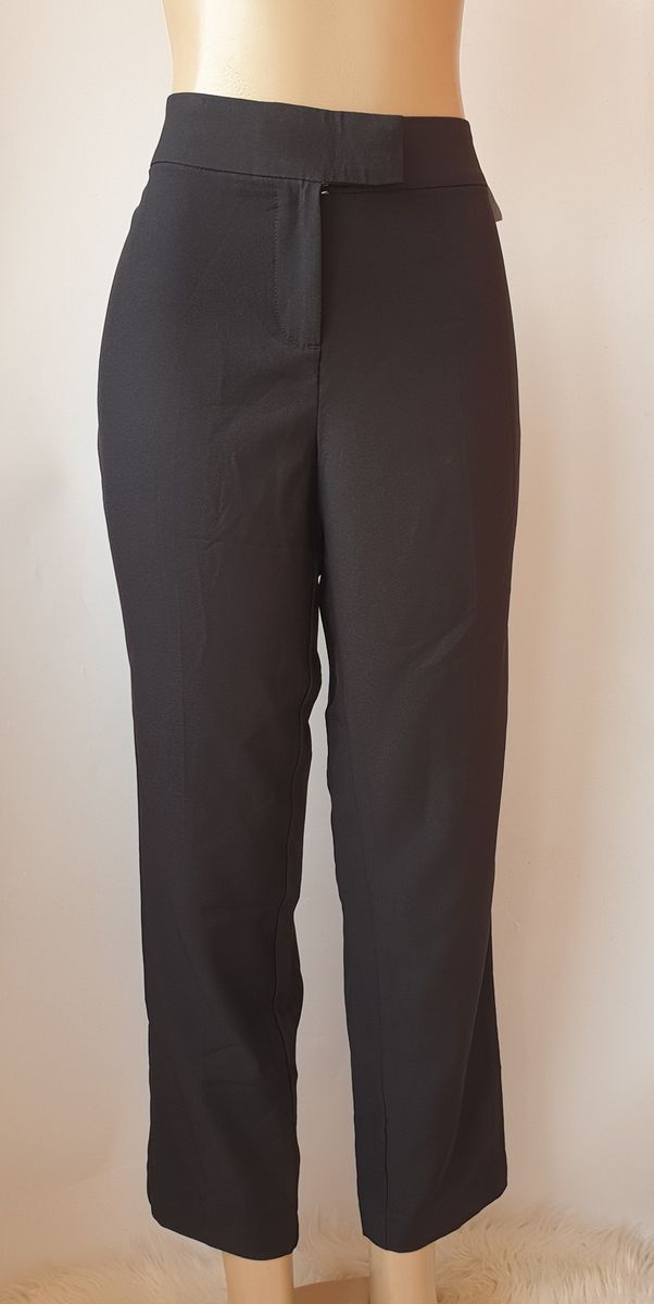 L1410 BLACK TAPERED FORMAL TROUSERS