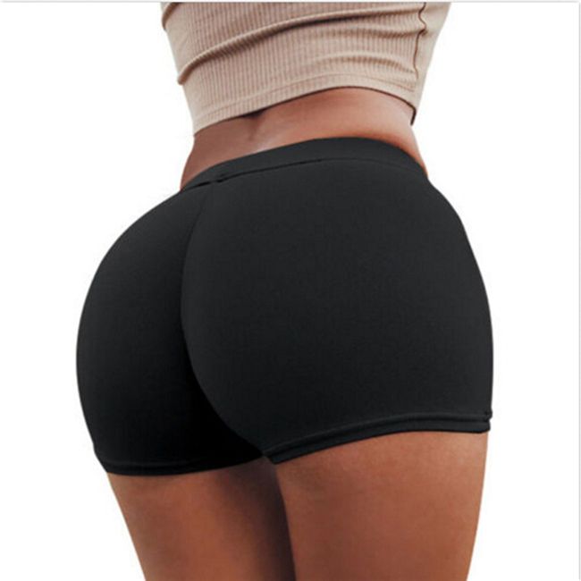 Women Lady Sports Shorts Workout Training Exercise Gym-black