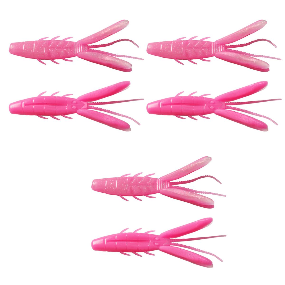 6Pcs 90mm Convenient Fishing Bait High Performance-Pink