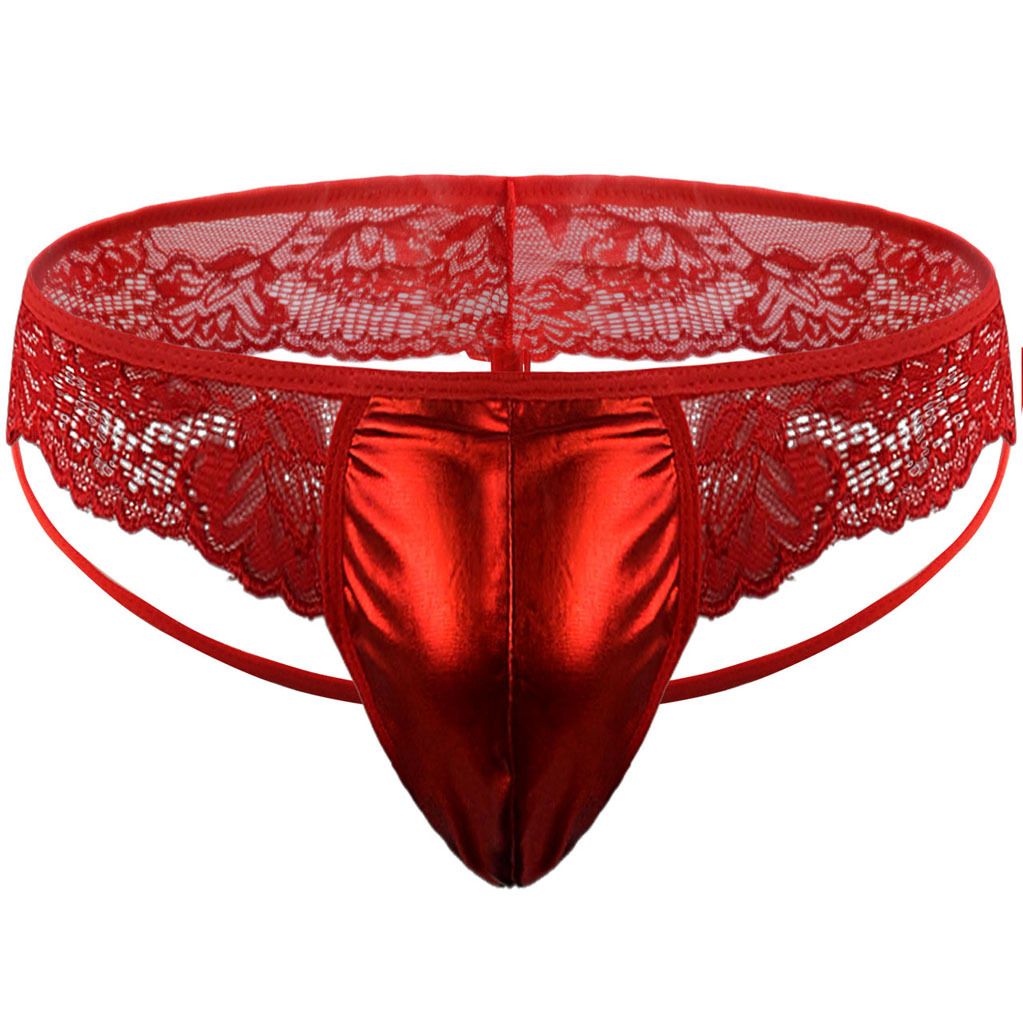 Red-Exotic G-string Jocks String Homme Penis Wetlook Open Lace S Sissy Men