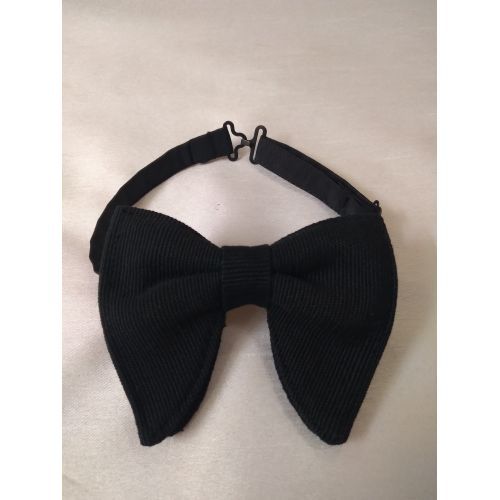 Men's Ethnic Butterfly Bow Tie In Plain Black
