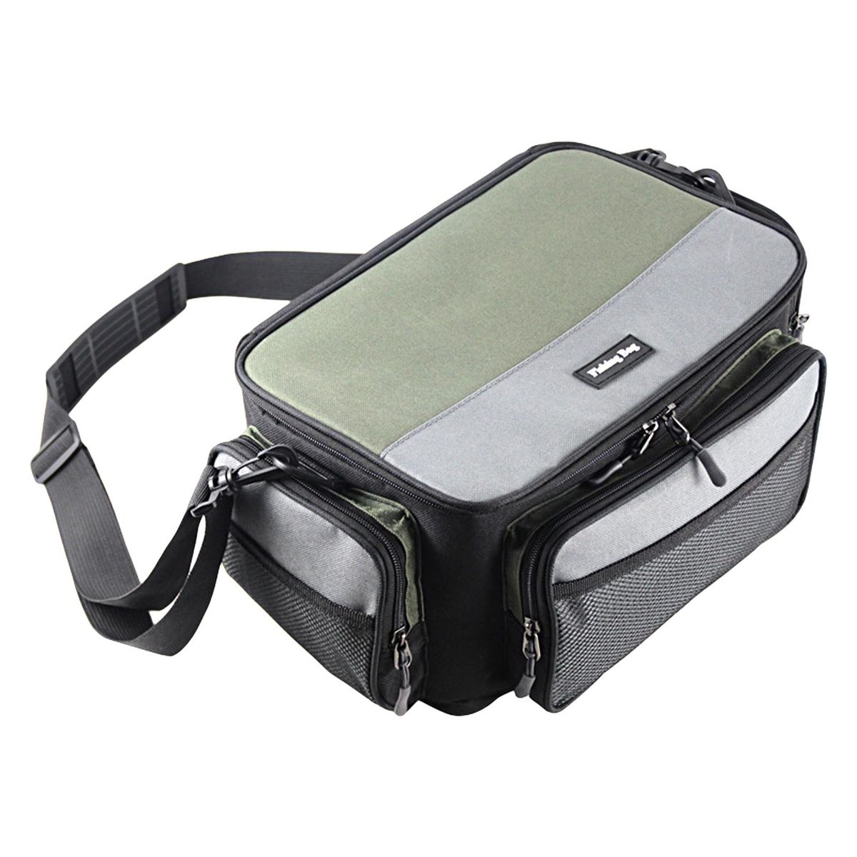 Fishing Bag Outdoor Fishing Hook Equipment Storage Case Grey & Green