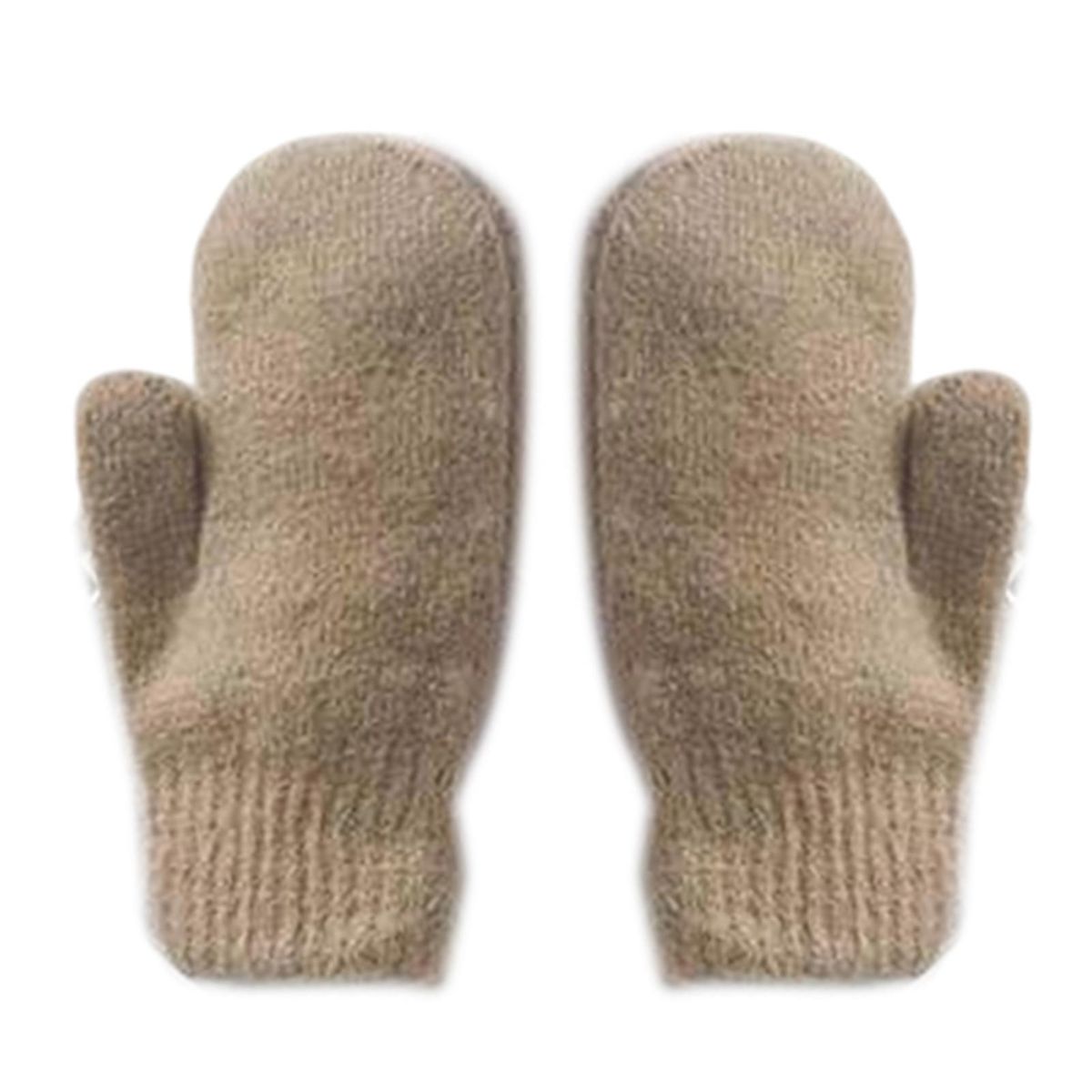 1 Pair Women Winter Mittens Portable Skating Mittens Khaki