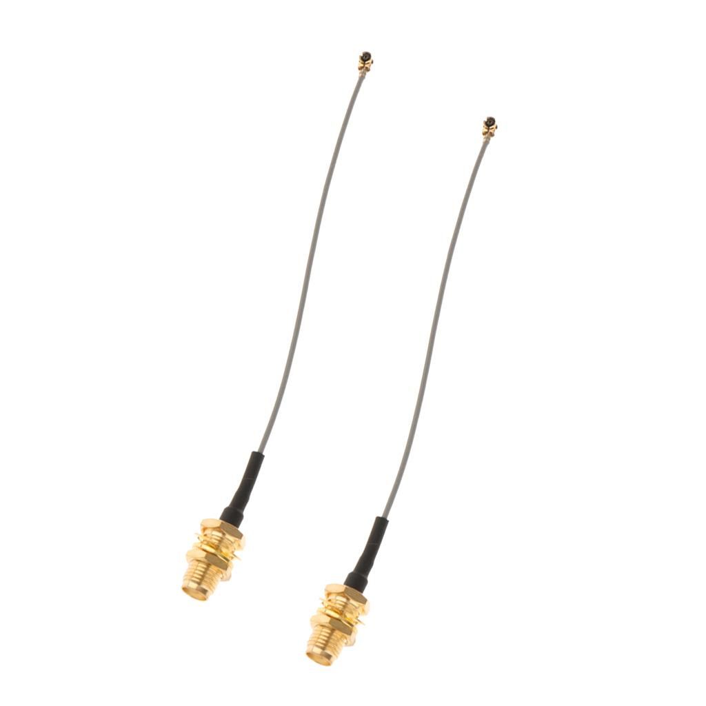 2x RP SMA Female To   Pigtail Antenna For /M.2 WIFI/WLAN/3G