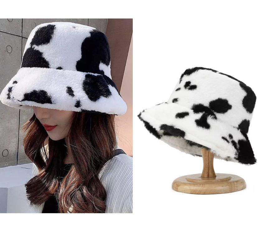 TRENDY PLUSH LUXURY FUR BUCKET HAT CAP