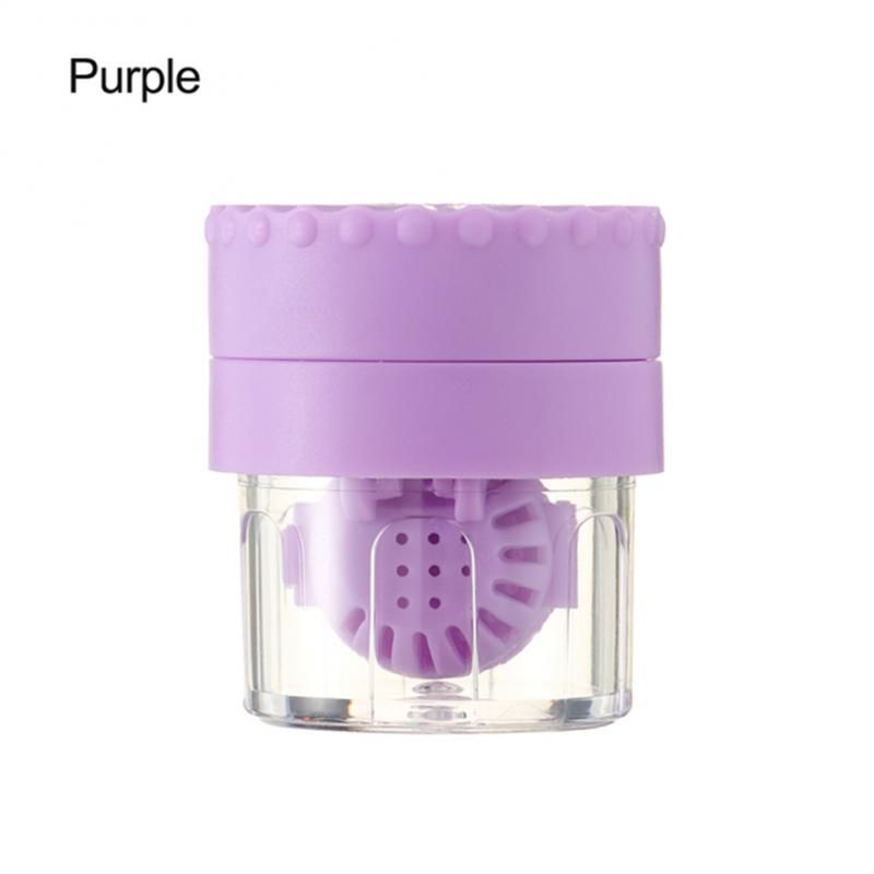 Manually Rotatable Contact Lens Cleaner Case Portable Contact Lens Beauty Pupil Storage Holder Lenses Cleaning Container Tools DOU