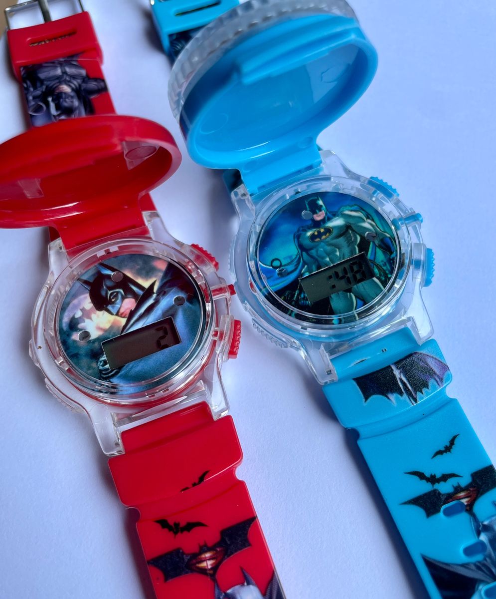 2 Children Cartoon Character Wristwatch For Boys And Girls