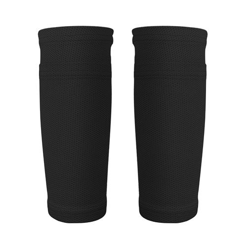 Pair Soccer Protective Socks Shin Pads Supporting Shin Guard Stretchable Wear Resistance With Pocket Sports Safety-Black