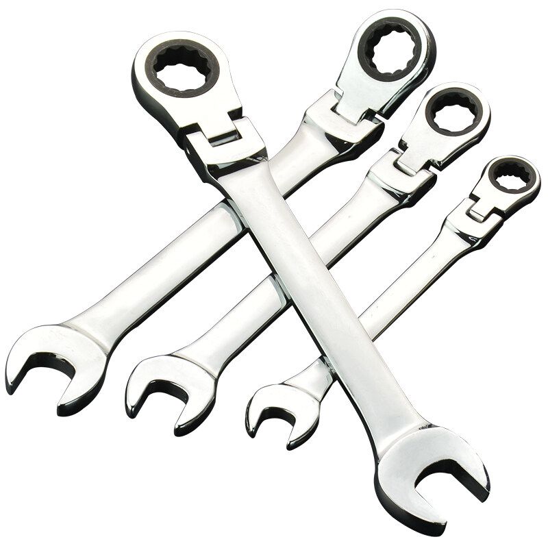 10/11/12/13mm Dual-purpose Ratchet Wrench Shaking Head Gear 180° Spanner 10MM